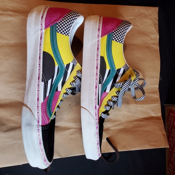 vans old skool black multi disarray